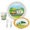 Brunner Kid's Set Let's Go Adventure 3+ - Set Of Dishes -Sea to Sum Camping Shop brunner kids set lets go adventure 3 set of dishes