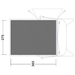 Outwell Footprint Blossburg 380 - Footprint -Sea to Sum Camping Shop outwell footprint blossburg 380 footprint detail 2