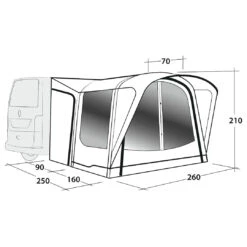 Outwell Newburg 160 Air - Motorhome Awning -Sea to Sum Camping Shop outwell newburg 160 air motorhome awning detail 2