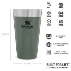 Stanley Adventure Stacking Vacuum Pint - Insulated Mug -Sea to Sum Camping Shop stanley adventure stacking vacuum pint insulated mug detail 4