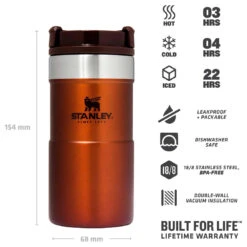 Stanley Classic Neverleak Travel Mug 250 Ml - Insulated Mug -Sea to Sum Camping Shop stanley classic neverleak travel mug 250 ml insulated mug detail 4