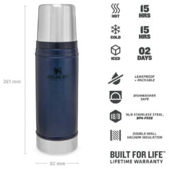 Stanley Classic Vakuum-Flasche - Insulated Bottle -Sea to Sum Camping Shop stanley classic vakuum flasche insulated bottle detail 4