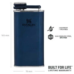 Stanley Classic Wide Mouth Flask - Water Bottle -Sea to Sum Camping Shop stanley classic wide mouth flask water bottle detail 4