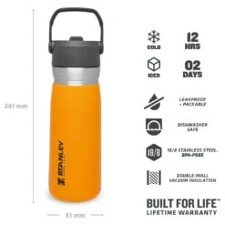 Stanley Iceflow Flip Straw Water Bottle - Insulated Bottle -Sea to Sum Camping Shop stanley iceflow flip straw water bottle insulated bottle detail 4