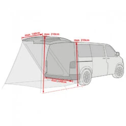 VAUDE Drive Van Trunk - Motorhome Awning -Sea to Sum Camping Shop vaude drive van trunk motorhome awning detail 5